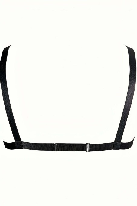 Sexy Rubber Chest Harness for Women - 4