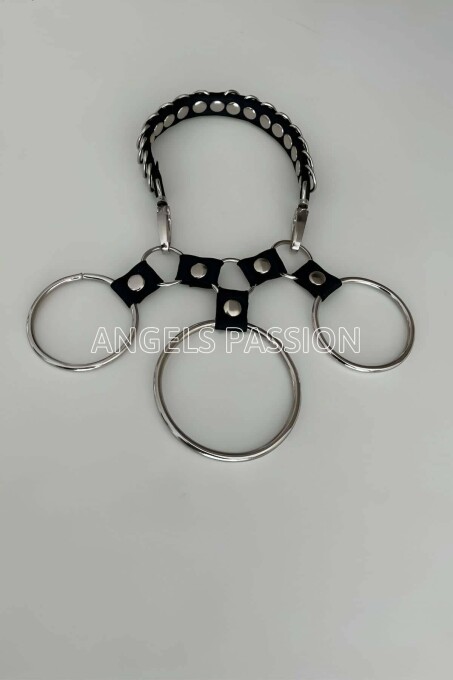 Sexy Rubber Choker with Ring Detail - 5