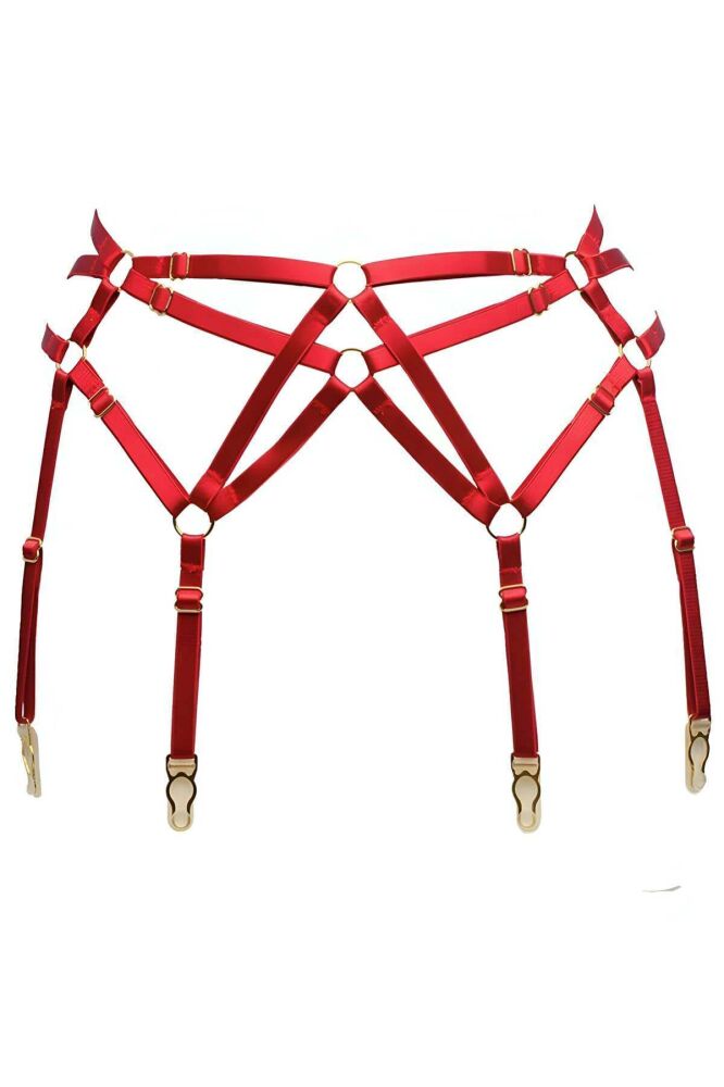 Sexy Rubber Garter Body Harness - 1