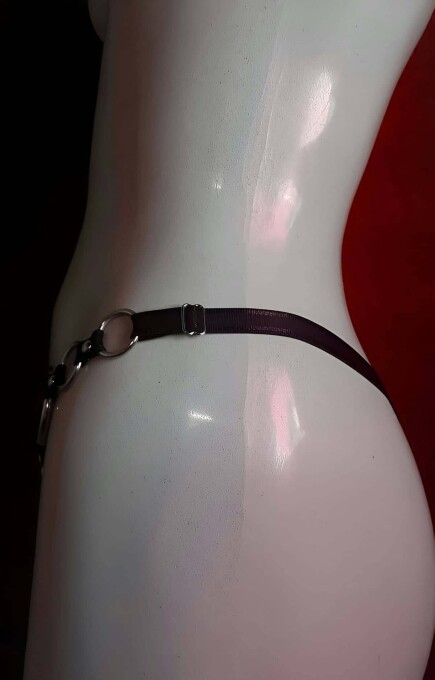 Sexy Rubber Thong Harness, Erotic Rubber Harness Panties - 6