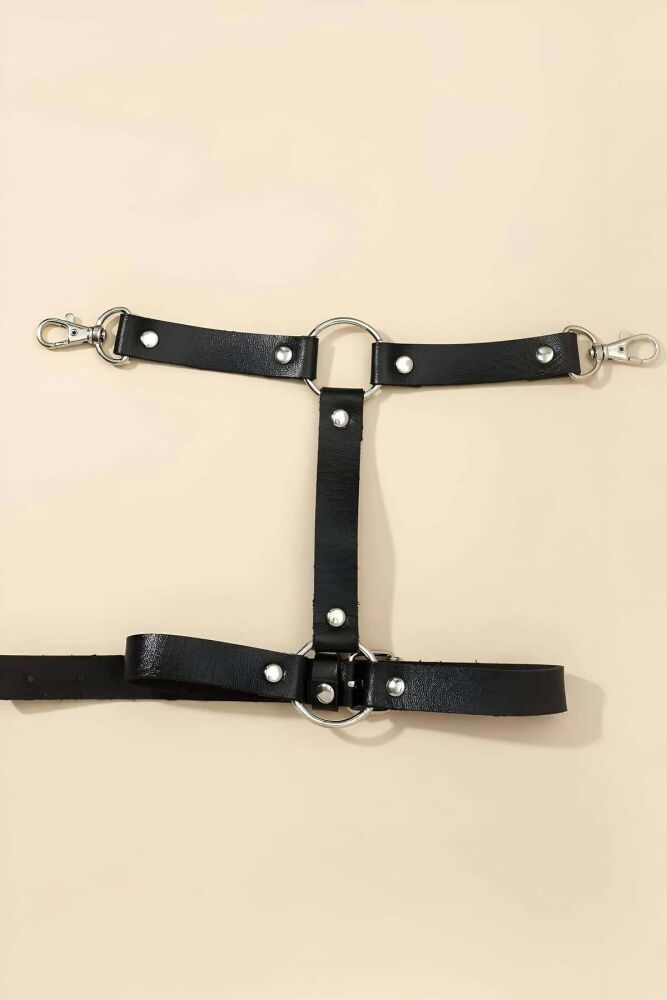 Single Leg Leather Garter Harness - 2