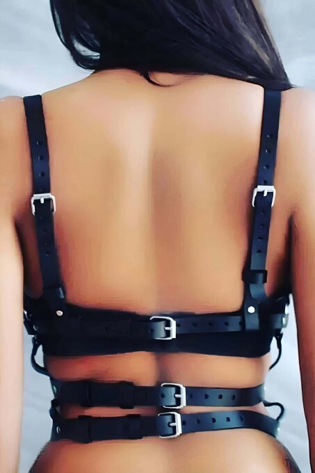 Special Leather Harness for Lingerie - 2