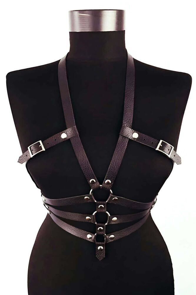 Special Design Leather Harness for Lingerie - 1