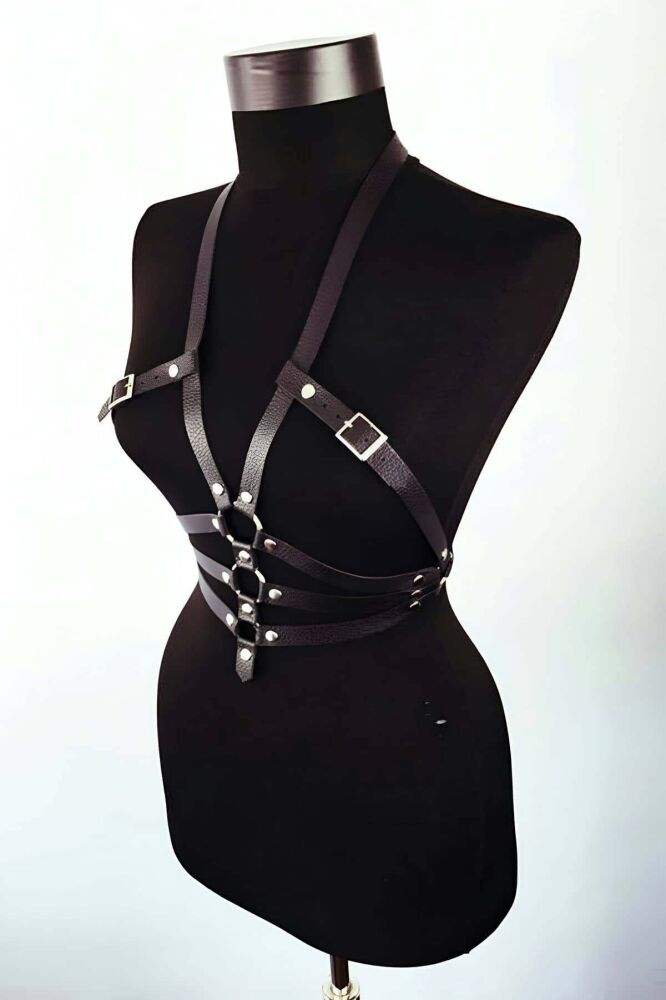 Special Design Leather Harness for Lingerie - 2