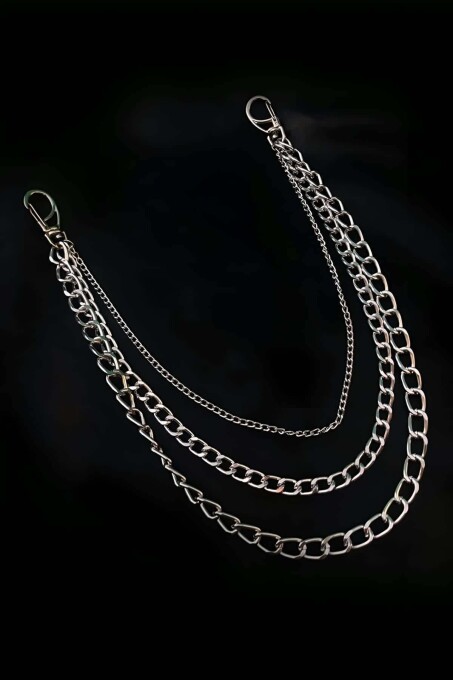 Stylish Chain Leather Choker with Back Tie - 2