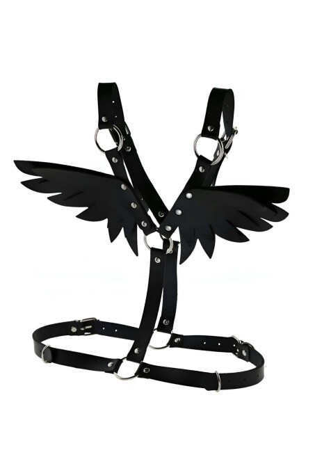 Stylish Leather Harness with Wings, Sexy Leather Accessory - 3