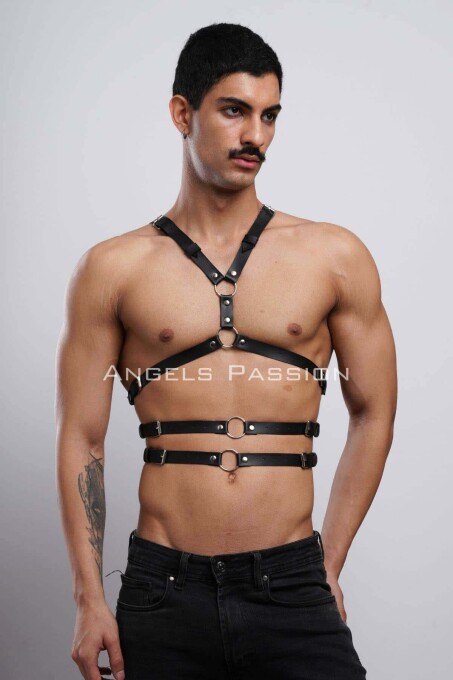 Stylish Men's Chest Belt with Back Detail - 2