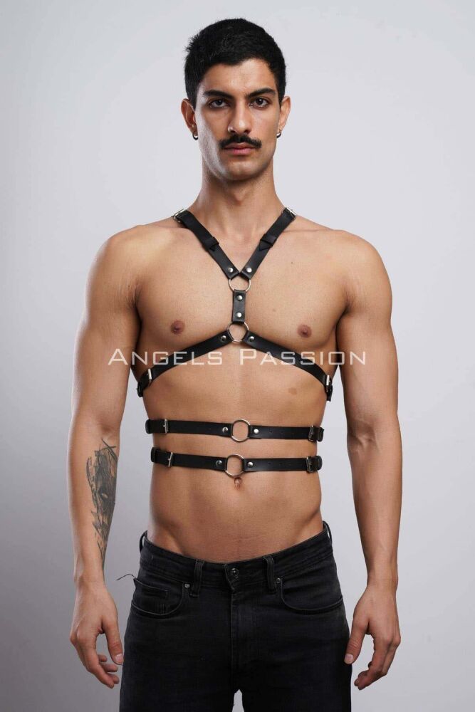 Stylish Men's Chest Belt with Back Detail - 3