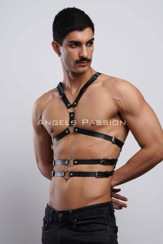 Stylish Men's Chest Belt with Back Detail - 4