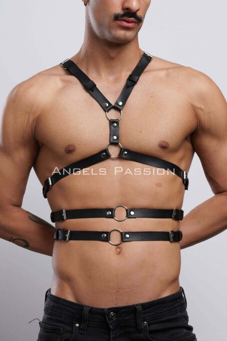 Stylish Men's Chest Belt with Back Detail - 5