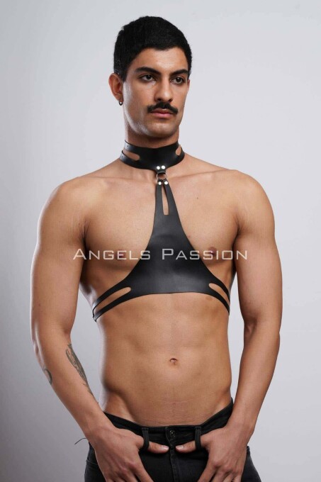 Stylish Men's Leather Harness Belt for Party - 1