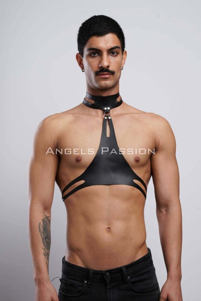 Stylish Men's Leather Harness Belt for Party - 2