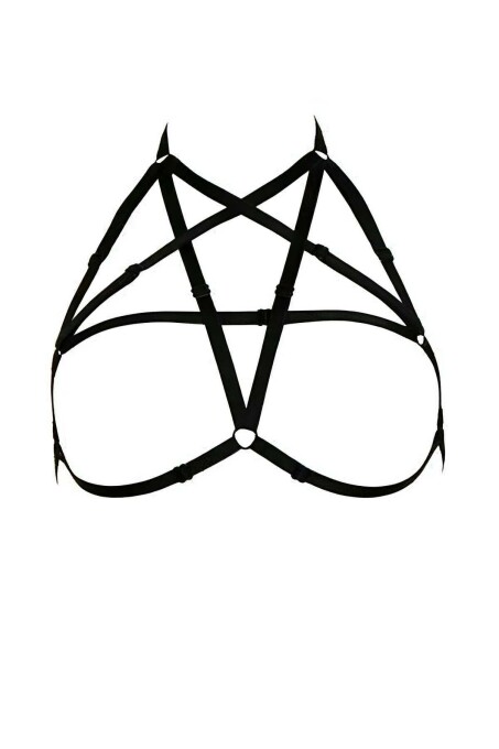 Stylish Pentagram Chest Harness for Fancy Wear - 1