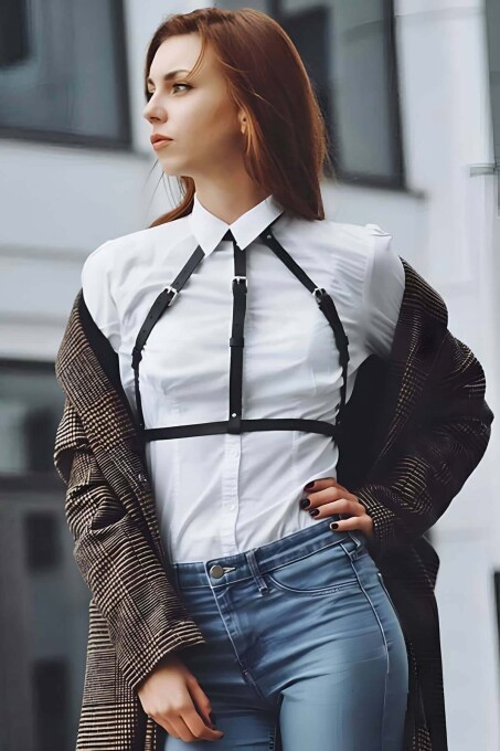 Stylish Shirt Top Leather Accessory for Fashion - 2