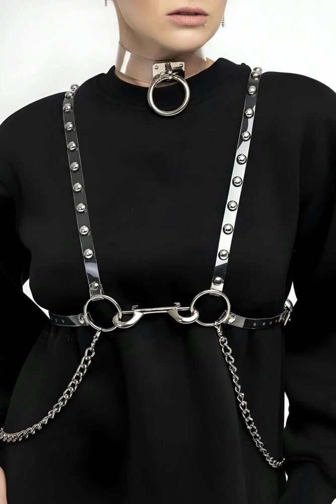 Transparent Belt and Choker Set for Women - 1