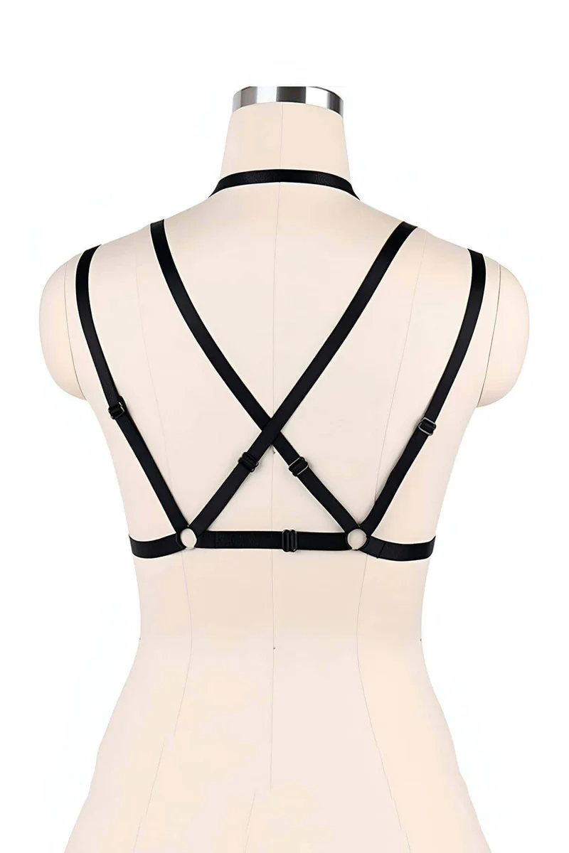 Strappy Chest Harness Lingerie - Adjustable Body Cage Top