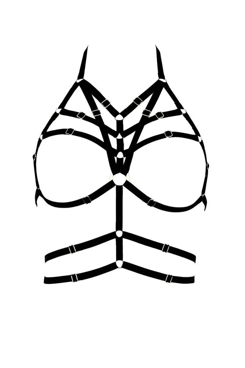 Women's Chest Harness Bra - Adjustable Strappy Halter Design