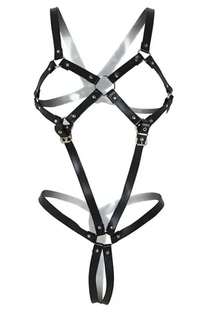 Sexy Body Harness Lingerie - Adjustable Faux Leather Design