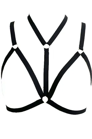White Chest Harness for Women – Fashion Body Cage Straps