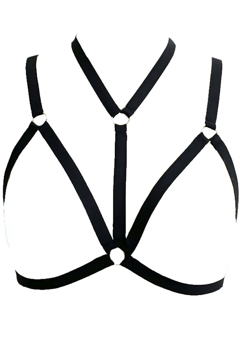 White Chest Harness for Women – Fashion Body Cage Straps