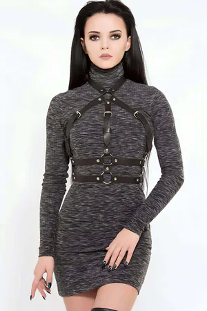 Chest Harness for Women – Faux Leather Edgy Body Accessory