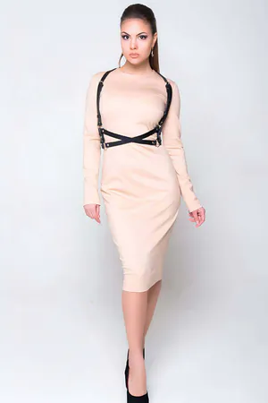 Women's Chest Harness Accessory – Faux Leather Fashion Body Straps