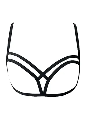 Strappy Chest Harness Bra - Adjustable Cage Style Lingerie Top