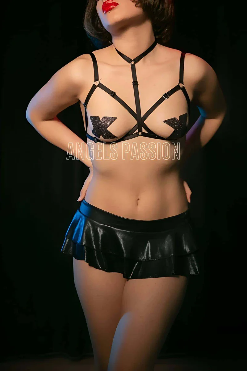Chest Harness Strappy Cage Bra with Choker | Adjustable Design