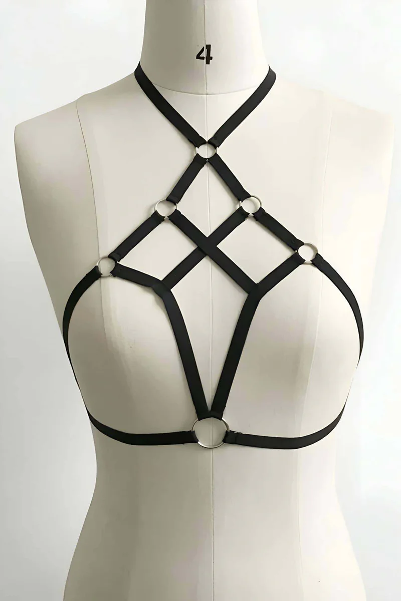 Chest Harness Lingerie Cage Strap Top for Women