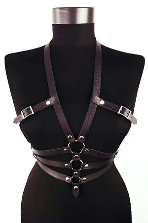 Faux Leather Chest Harness | Adjustable Body Harness for Women
