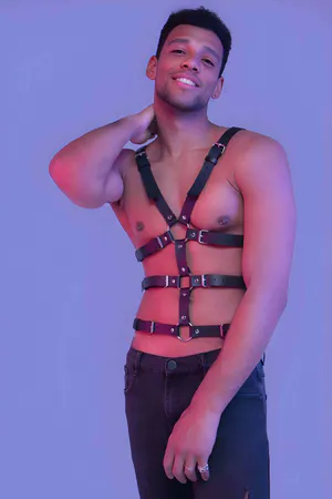 Mens Faux Leather Harness – Adjustable Body Chest Straps
