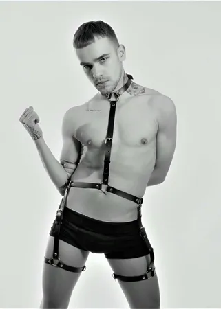 Men's Leather Body Harness | Adjustable Straps for Style