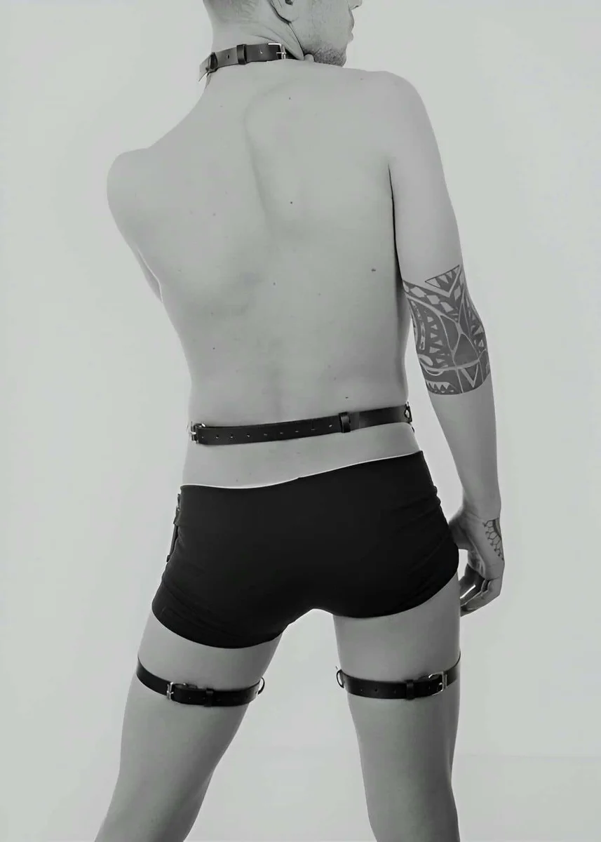 Men's Leather Body Harness | Adjustable Straps for Style
