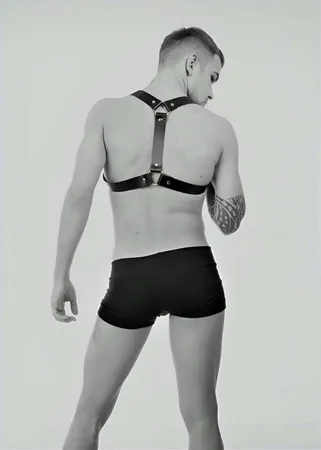 Men's Leather Harness - Bold Adjustable Shoulder Strap