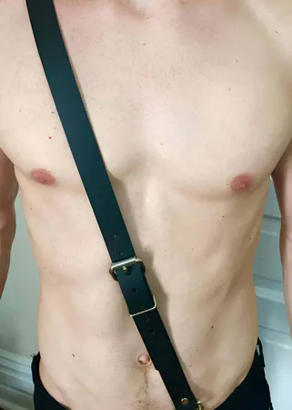 Mens Harness Single Strap Faux Leather Body Accessory