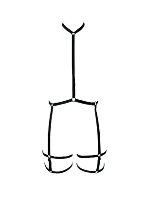 Body Harness Lingerie Set - Adjustable Waist, Neck & Thigh Straps