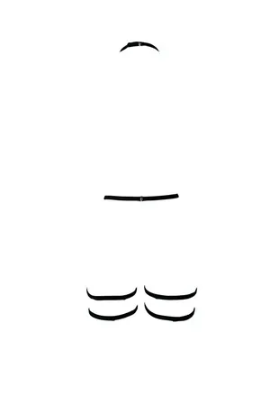 Body Harness Lingerie Set - Adjustable Waist, Neck & Thigh Straps