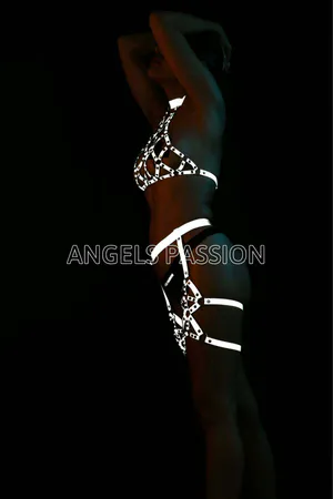 Reflective Harness Set for Women - Luminous Festival Rave Wear