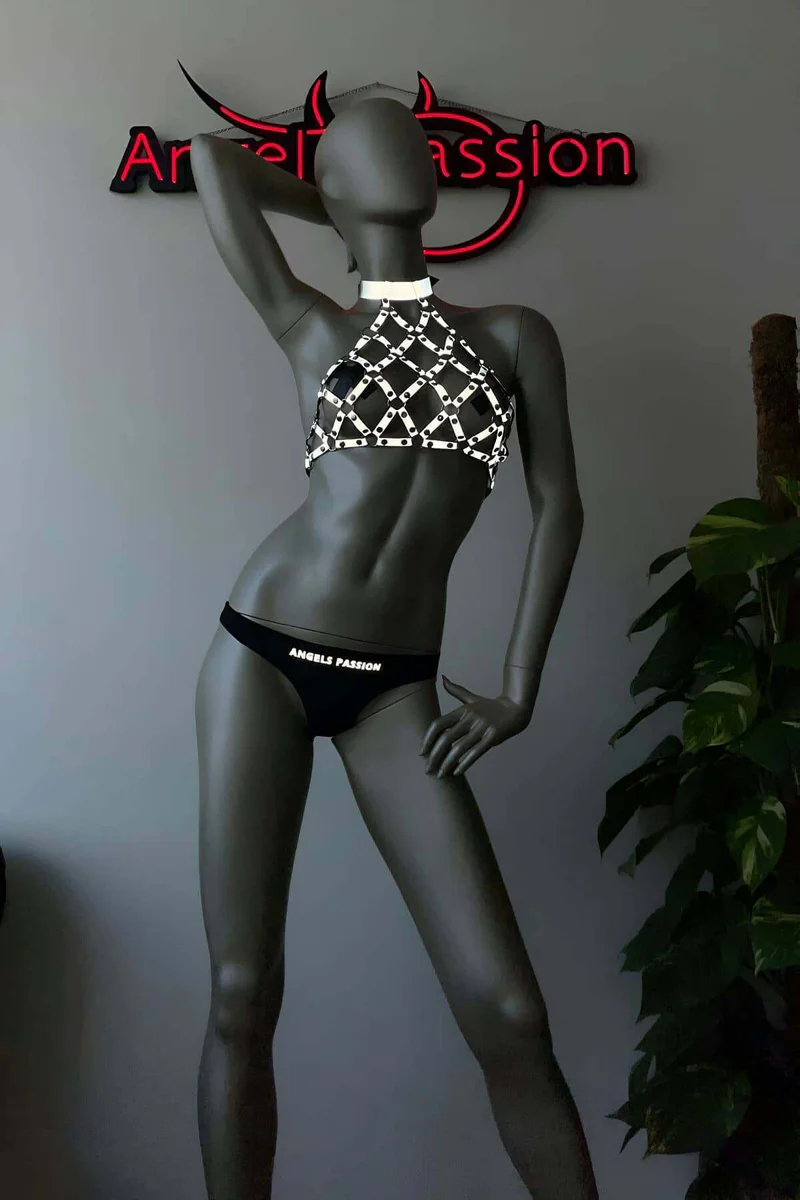 Body Cage Harness Streetwear Style Reflective Material