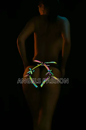 Reflective Iridescent Body Harness for Women - Adjustable