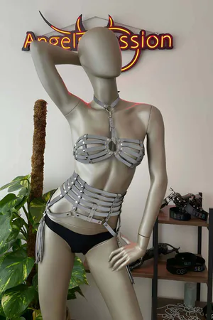 Reflective Harness Rave Outfit Set - Festival Body Wear