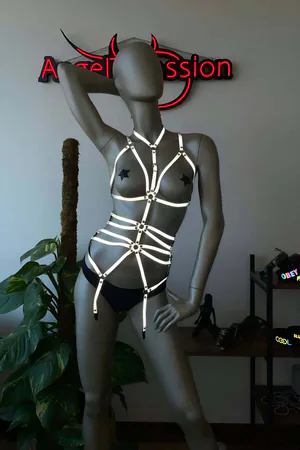 Reflective Body Harness Set for Women - Rave Festival Wear