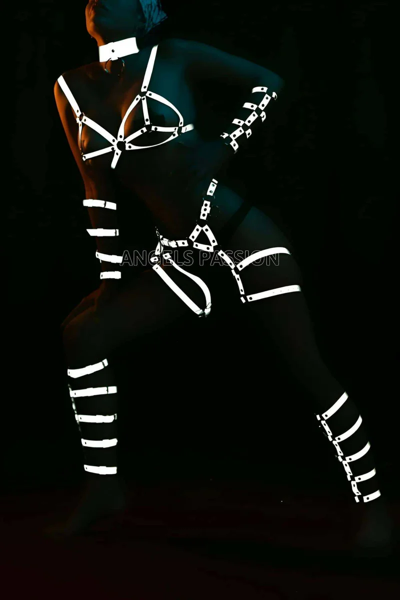Reflective Full Body Harness Set - Festival Rave Outfit