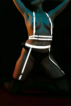 Reflective Body Harness Set – Sexy Garter Rave Wear & Lingerie