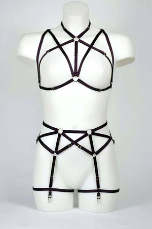 Sexy Harness with Chest and Garter Belt - APFT161