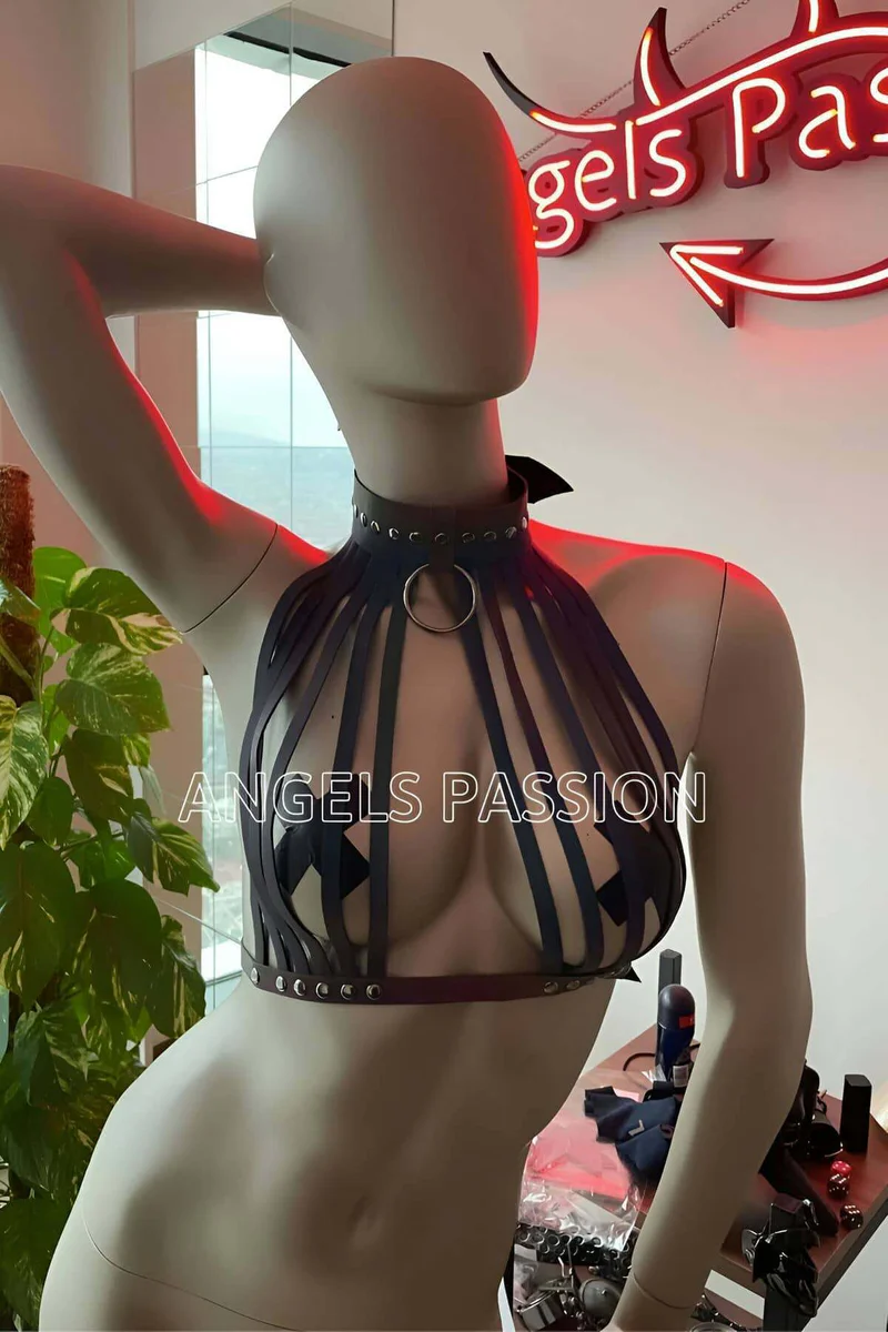 Rainbow Reflective Harness Top - Luminous Festival Body Wear
