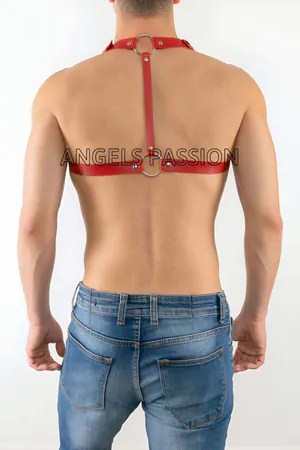 Men's Leather Harness Models on Chest - APFTM16