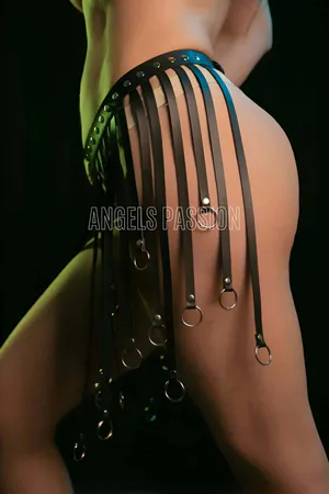 Harness Skirt with O-Ring Fringe - Faux Leather Tassel Mini Skirt