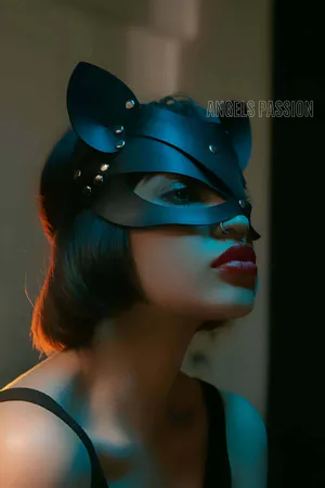 Leather Cat Mask - Leather Mask - Sexy Mask - APFT558