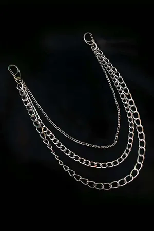 Stylish Chain Choker Neck Accessory with Back Tie - APFT674